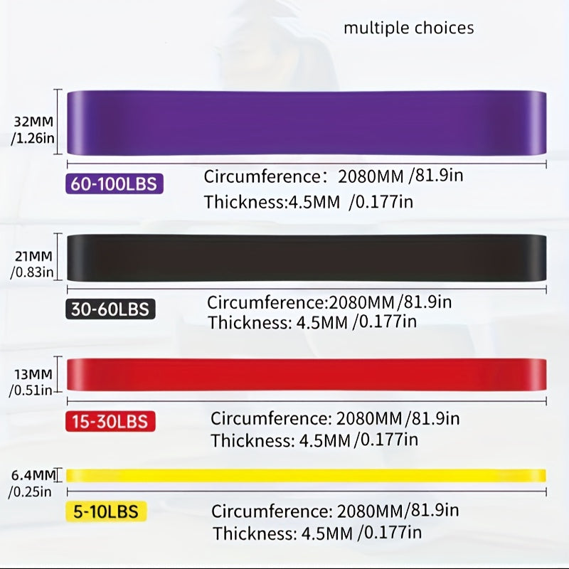 1pc Elastic Resistance Band Exercise Expander Stretch Fitness Rubber Band Pull Up Assist Bands For Training Pilates Home Gym Workout