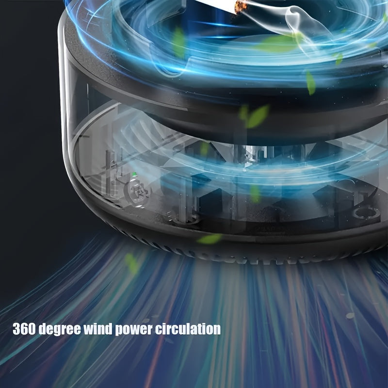 Smart Ashtray Air Purifier, Instantly Removes Second Hand Smoke Smell And Odor, Batteries Not Included, Home Gadgets, Holiday Gifts, Birthday Gifts, Gifts For Friends, Halloween, Thanksgiving, Valentine's Day Gifts.