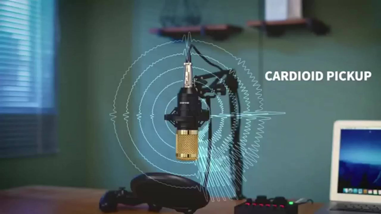 Podcast Equipment Bundle, With BM800 Podcast Microphone And V8 Sound Card, Voice Changer - Audio Interface -Perfect For Recording, Singing, Streaming And Gaming Eid Al-Adha Mubarak