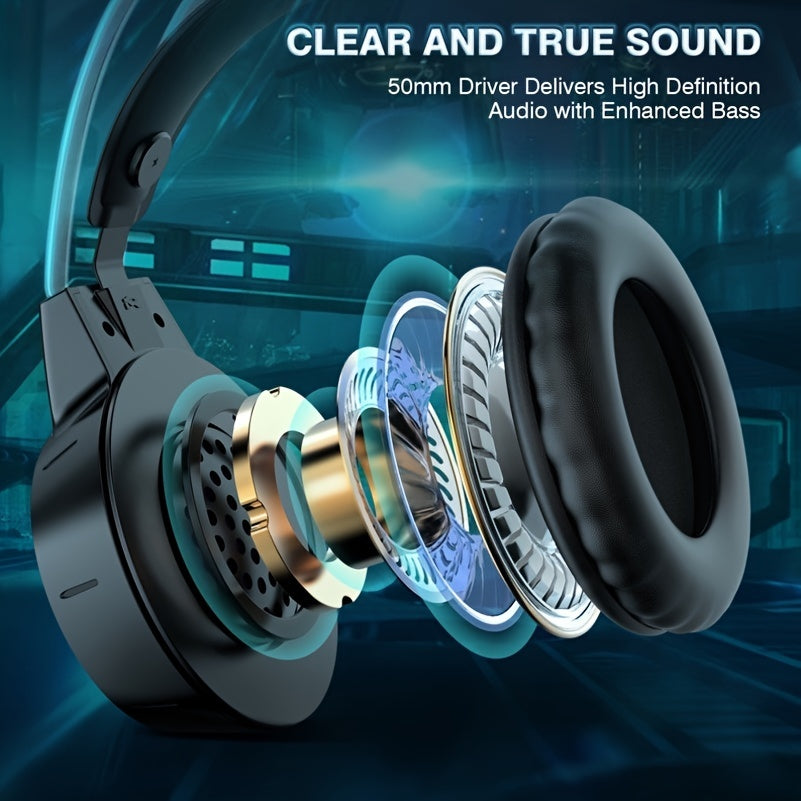 ONIKUMA Professional Wired Gaming Headset with RGB Lighting, Noise-Canceling Microphone, And Stereo Sound, Suitable for PC, PS4, Xbox, And PS5 Gaming.