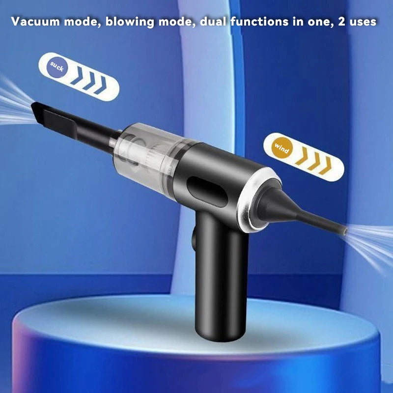 Mini Car Mounted Household Handheld Vacuum Cleaner Portable Strong Suction High Power Multi-Nozzles For Car, Home, Office, Pet