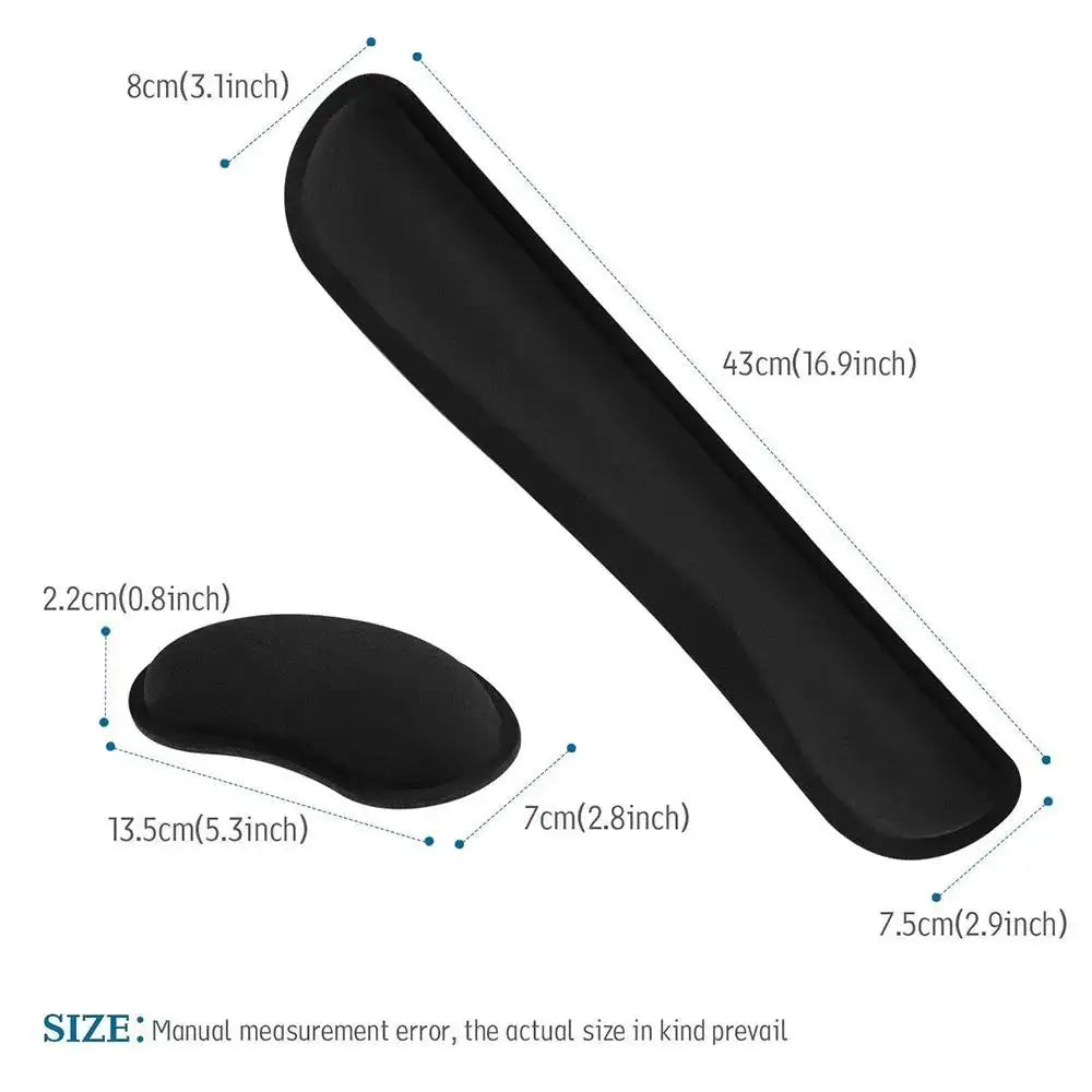 Keyboard And Mouse Pad Wrist Rest Silky Gel Widen Memory Foam Wrist Rest Support For Computer Keyboard & Mouse Ergonomic Design