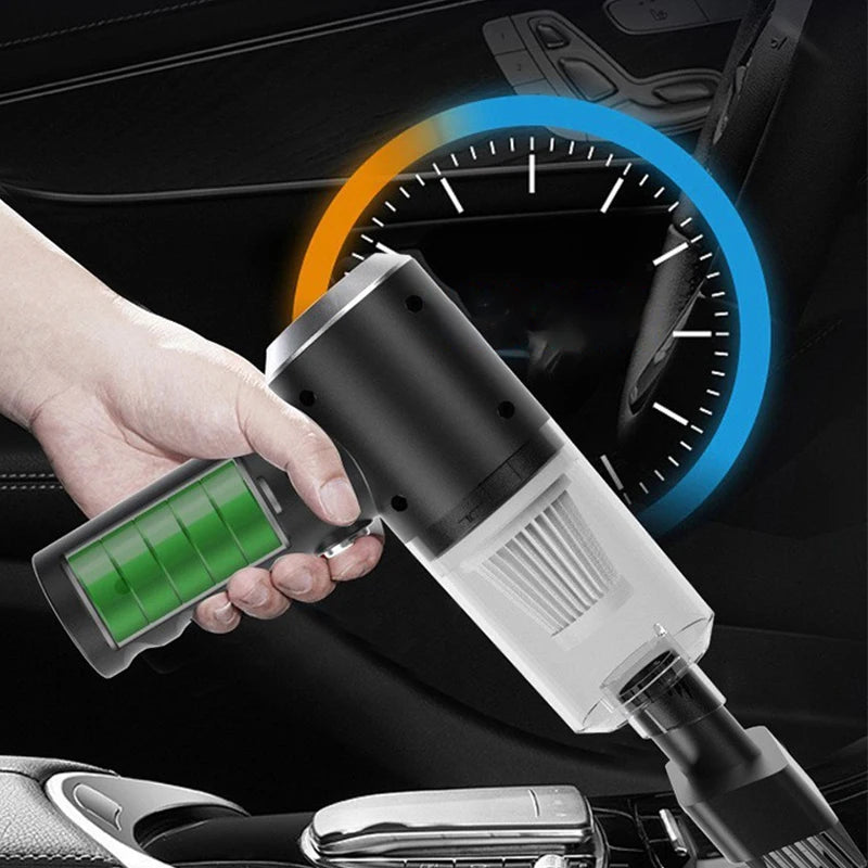 Mini Car Mounted Household Handheld Vacuum Cleaner Portable Strong Suction High Power Multi-Nozzles For Car, Home, Office, Pet