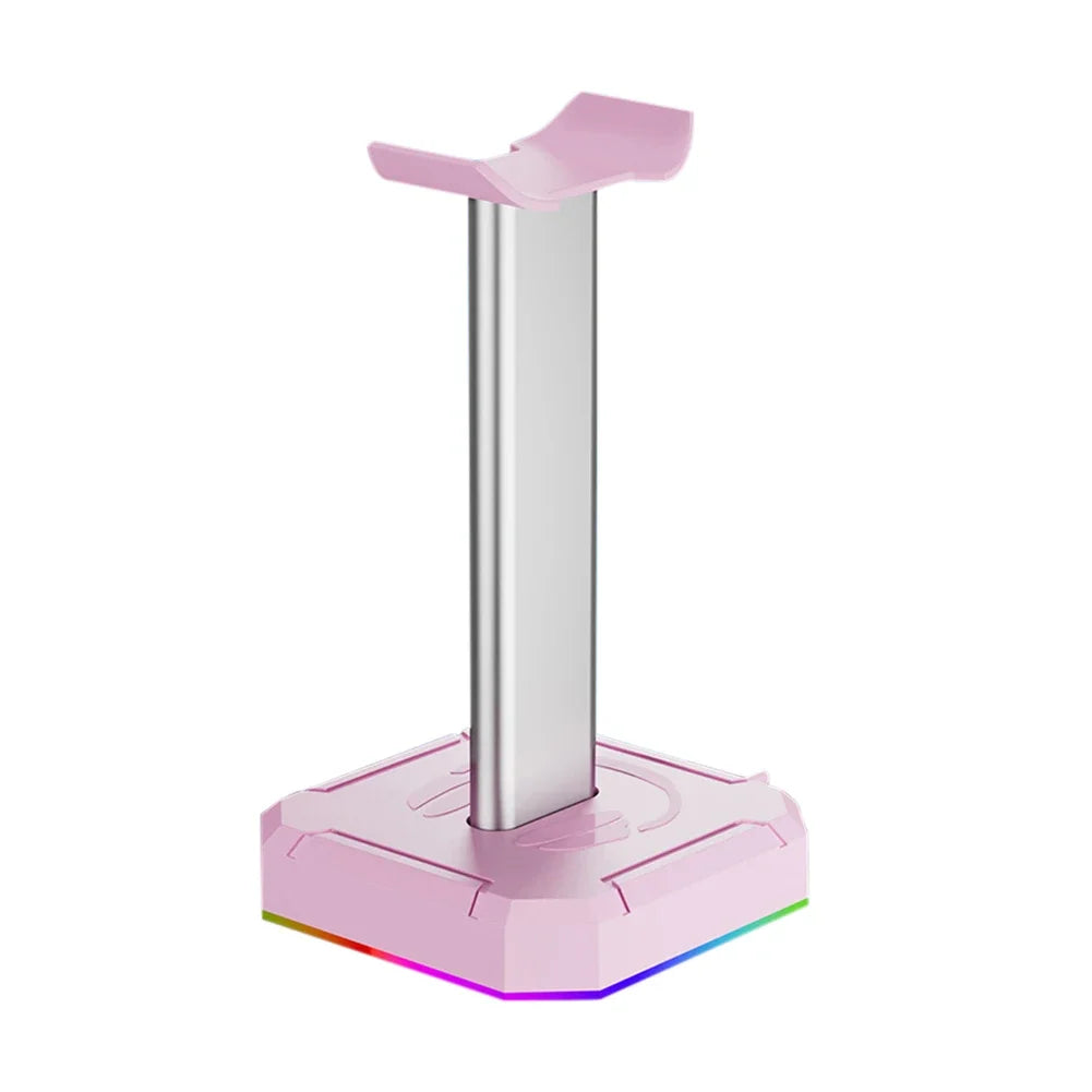 Headset Support Stand Space Saving Desktop Organizer Vertical Bracket Hanger RGB Backlight Headphone Stand Holder Rack