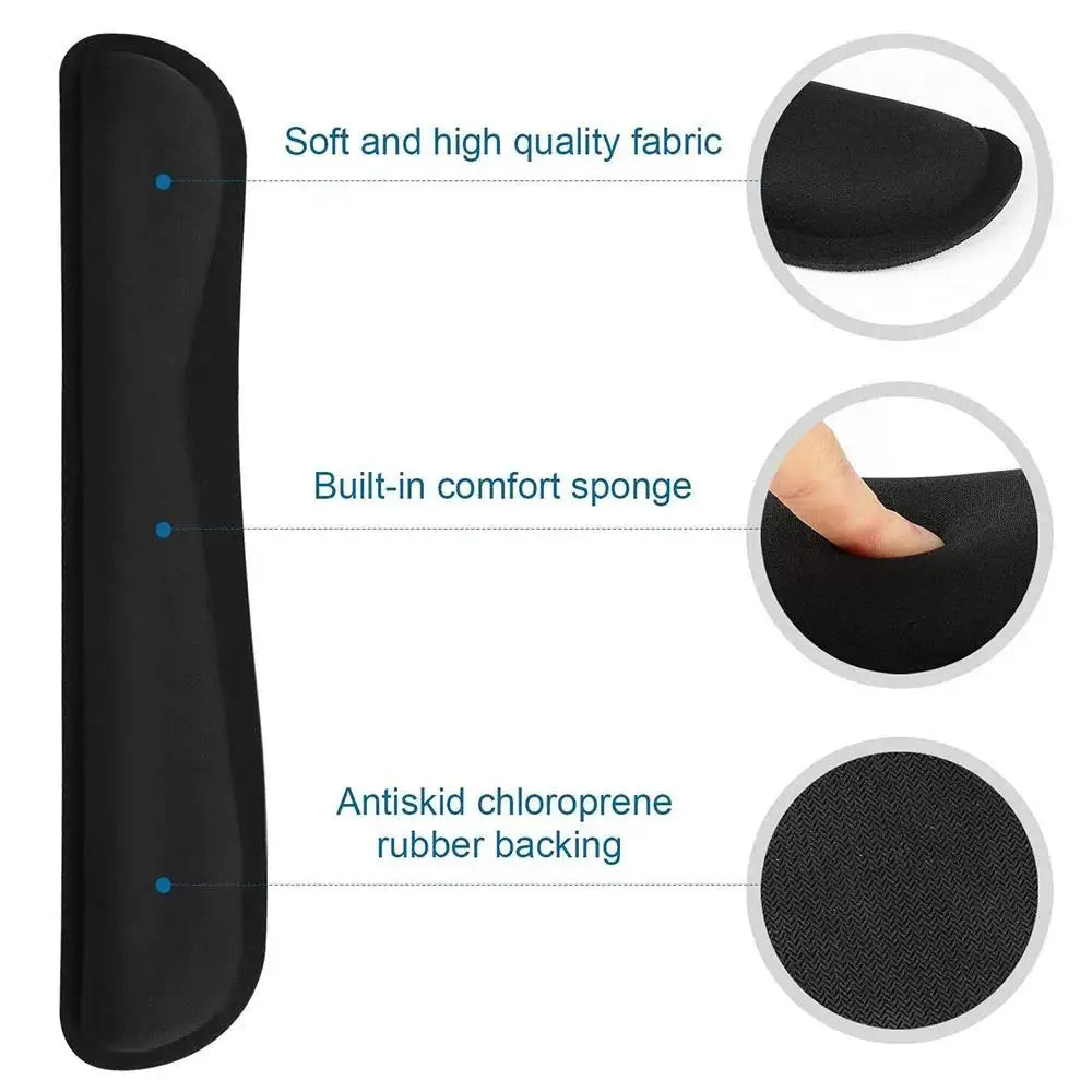 Keyboard And Mouse Pad Wrist Rest Silky Gel Widen Memory Foam Wrist Rest Support For Computer Keyboard & Mouse Ergonomic Design