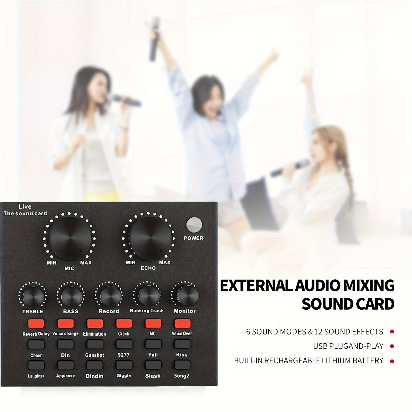 Podcast Equipment Bundle, With BM800 Podcast Microphone And V8 Sound Card, Voice Changer - Audio Interface -Perfect For Recording, Singing, Streaming And Gaming Eid Al-Adha Mubarak